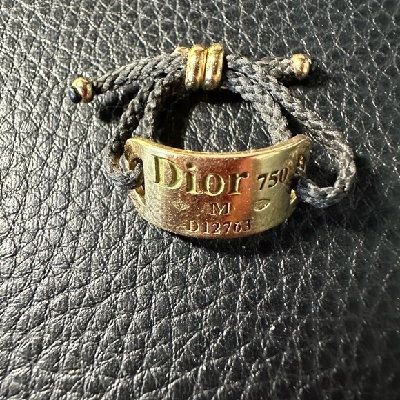 CHRISTIAN DIOR GOURMETTE BLACK string ring - Picture 2 of 4